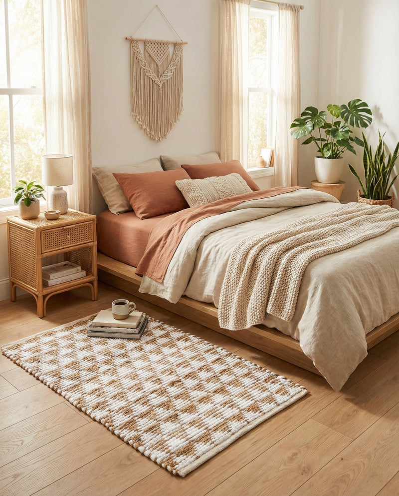 Osian Looms Collection Area Rug - Mumbai Rectangle White  lifestyle 30