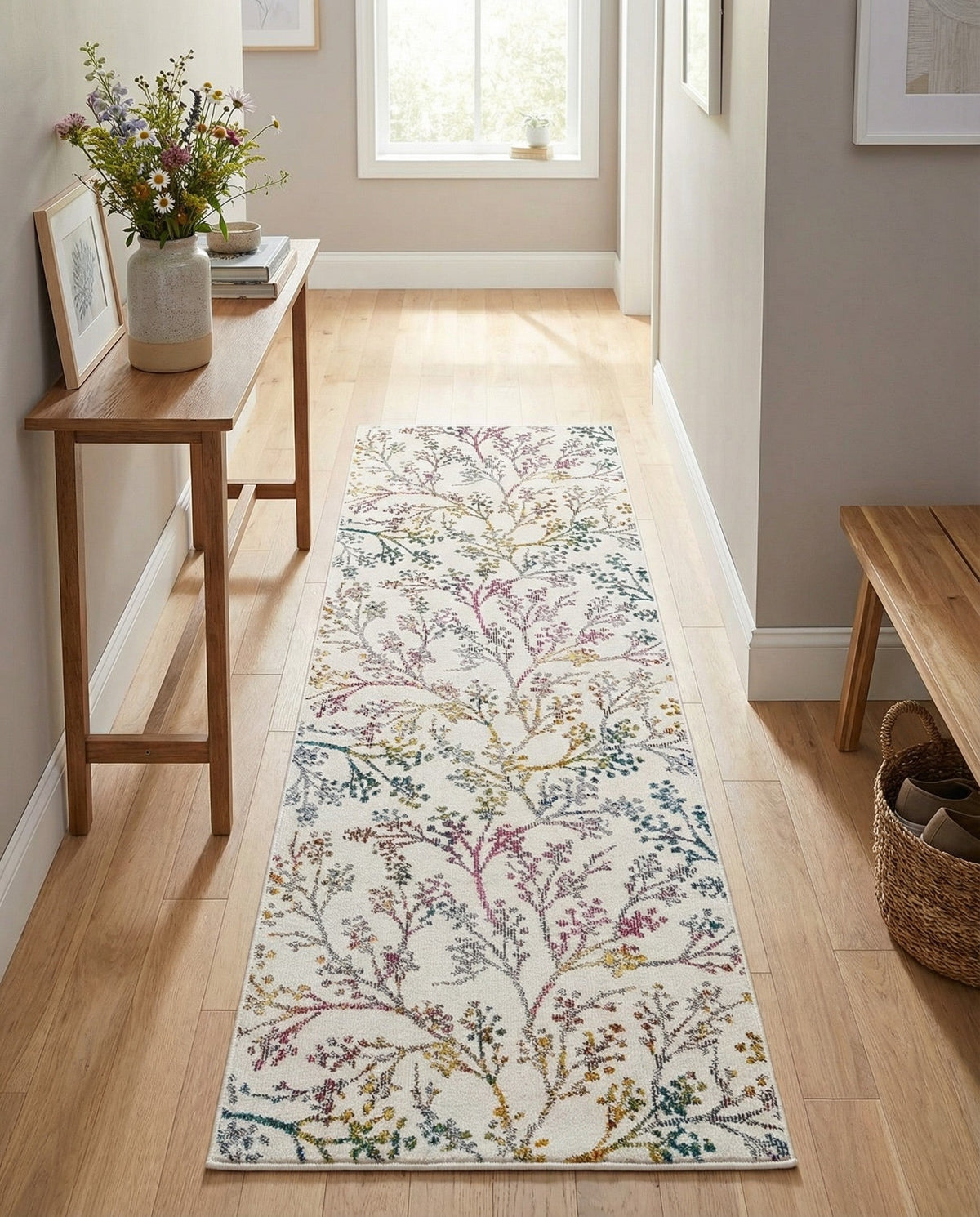 Meadow Breeze Collection Area Rug -  Sunbeam Runner Ivory  lifestyle 71