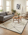 Monochrome Collection Area Rug -  Onyx Rectangle Ivory White  lifestyle 12