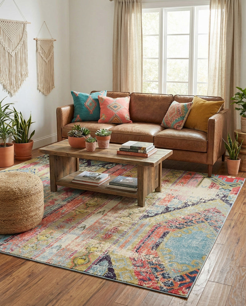 Sedona Vista Collection Area Rug -  Cholla Rectangle Multi  lifestyle 9
