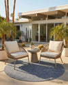 Jill Zarin Sedona Oasis Outdoor Collection Area Rug - Coconino (Navy Sky) Round Navy Sky  lifestyle 33