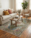 Savannah Soiree Collection Area Rug - Serengeti (Green) Rectangle Green  lifestyle 10