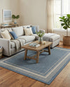 Terrace Fringe Collection Area Rug - Veranda (Blue) Rectangle Blue  lifestyle 26
