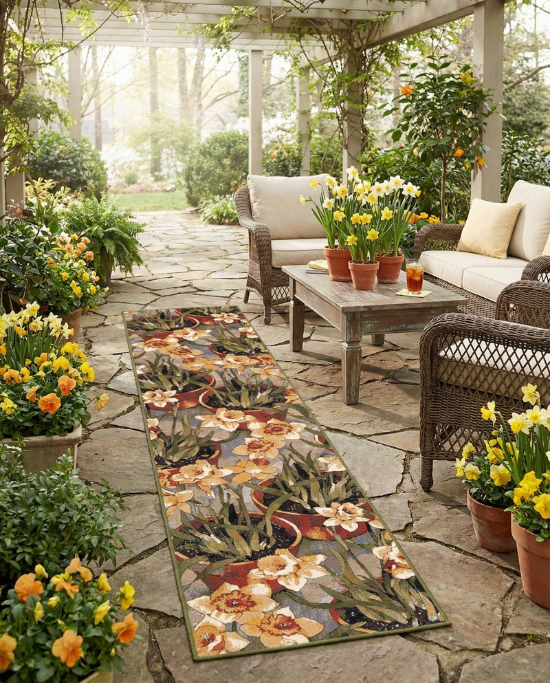 Seaside Blooms Collection Area Rug - Eden Runner Multi  lifestyle 51