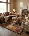 Bistro Lounge Collection Area Rug -  Affogato Rectangle Brown  lifestyle 16