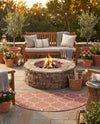 Savannah Pergola Collection Area Rug - Arbor (Rust Red) Hearth Rust Red  lifestyle 48