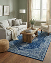 Dover Terrace Collection Area Rug - Marina (Navy Blue) Rectangle Navy Blue  lifestyle 7
