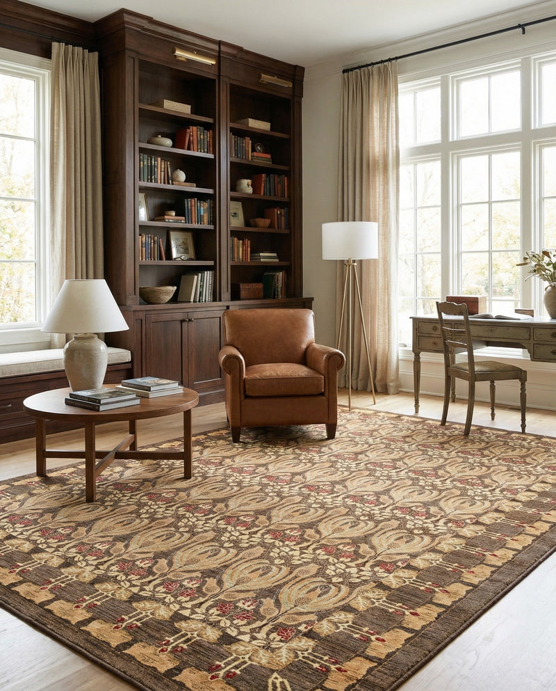 Chelsea Elegance Collection Area Rug -  Brompton (Brown) Rectangle Brown  lifestyle 32