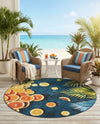 Seaside Haven Rugs Collection Area Rug -  Dunes Round Multi  lifestyle 68