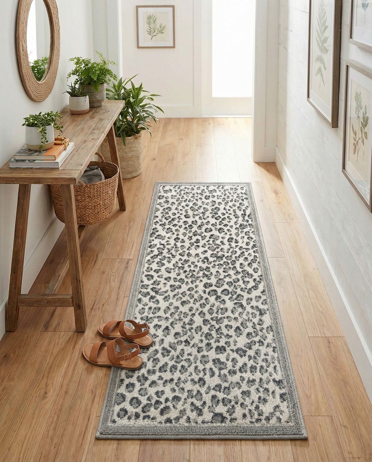 Savannah Sojourn Collection Area Rug - Serengeti Runner Gray  lifestyle 128