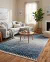 Cozy Cove Shag Collection Area Rug -  Lagoon Rectangle Blue  lifestyle 8