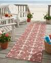 Seaside Haven Rugs Collection Area Rug - Sapphire (Rust Red) Runner Rust Red  lifestyle 50