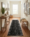 Riviera Elegance Collection Area Rug - Antibes (Black) Runner Black  lifestyle 72