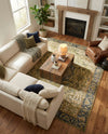 Patio Heritage Collection Area Rug -  Haven Rectangle Green  lifestyle 32