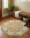 Arcadia Rugs Collection Area Rug - Eden (Yellow) Octagon Yellow  lifestyle 69