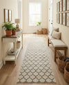 Lattice Gardens Collection Area Rug -  Bloomfield (Beige and Gray) Runner Beige and Gray  lifestyle 62