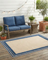 Bahama Breeze Outdoor Collection Area Rug -  Abaco Rectangle Beige  lifestyle 47