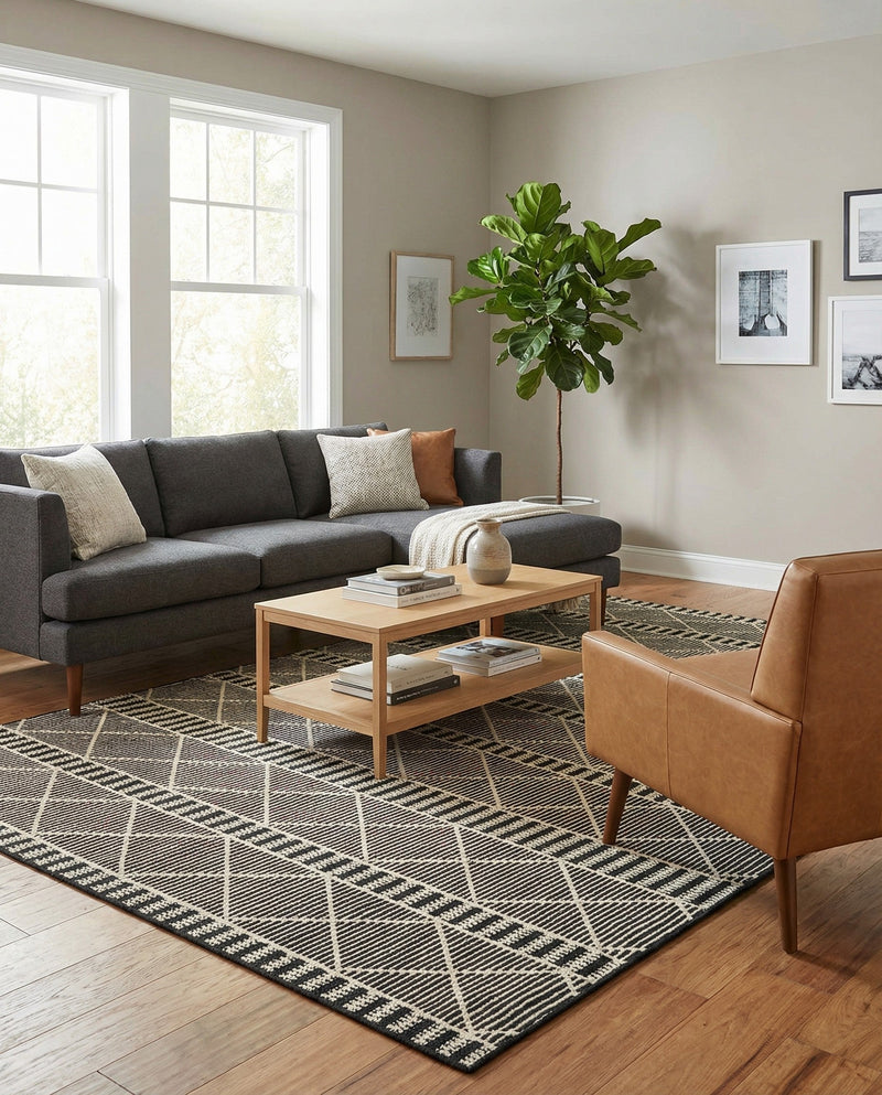 Savannah Pergola Collection Area Rug -  Glade Rectangle Black  lifestyle 8