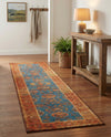 Patio Heritage Collection Area Rug -  Pavilion Runner Navy Blue  lifestyle 79
