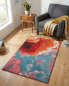 Urban Terrace Collection Area Rug -  Patio Rectangle Gray and Pink  lifestyle 4