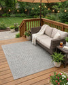 Garden Lattice Charm Collection Area Rug - Arbor (Grey) Rectangle Grey  lifestyle 10