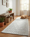 Garden Lattice Charm Collection Area Rug - Arbor (Grey) Runner Grey  lifestyle 39