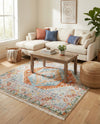 Arcadia Rugs Collection Area Rug -  Xanadu Square Salmon  lifestyle 65