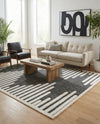 Monochrome Collection Area Rug -  Ash Rectangle Gray  lifestyle 4