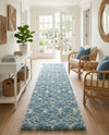 Berber Lattice Shag Collection Area Rug - Atlas (Light Blue) Runner Light Blue  lifestyle 24