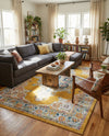 Beverly Grove Collection Area Rug -  Fairfax (Yellow) Rectangle Yellow  lifestyle 7