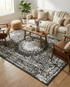 Patio Heritage Collection Area Rug -  Lafayette (Black and White) Rectangle Black and White  lifestyle 7