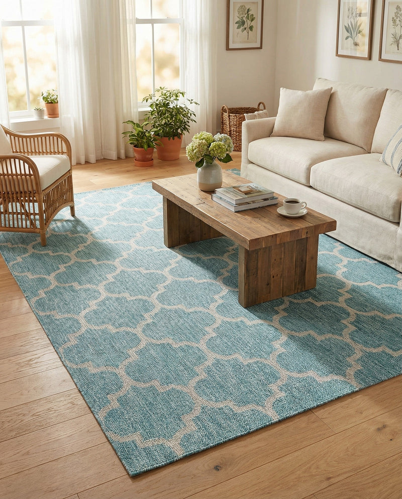 Savannah Pergola Collection Area Rug - Arbor (Aquamarine) Rectangle Aquamarine  lifestyle 4