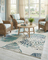 Seaside Haven Rugs Collection Area Rug -  Saltwater Rectangle Ivory  lifestyle 24