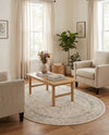 Savannah Soiree Collection Area Rug -  Everglade (White) Oval White  lifestyle 52