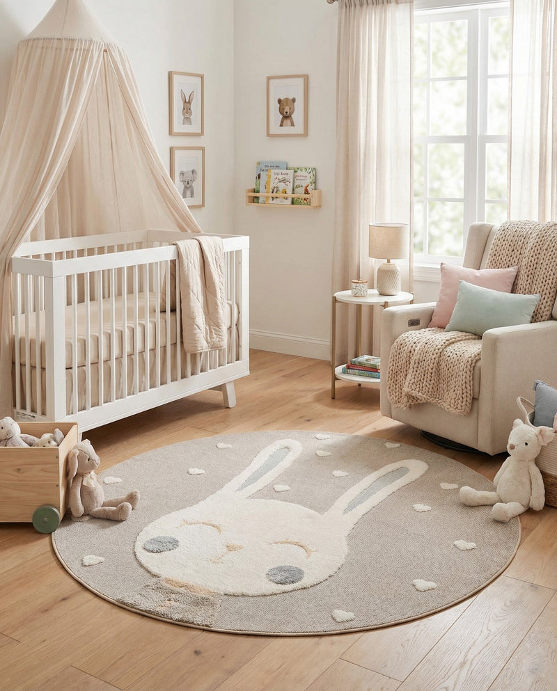 Wonder Tykes Collection Area Rug -  Blisswood Round Peach Blossom  lifestyle 43