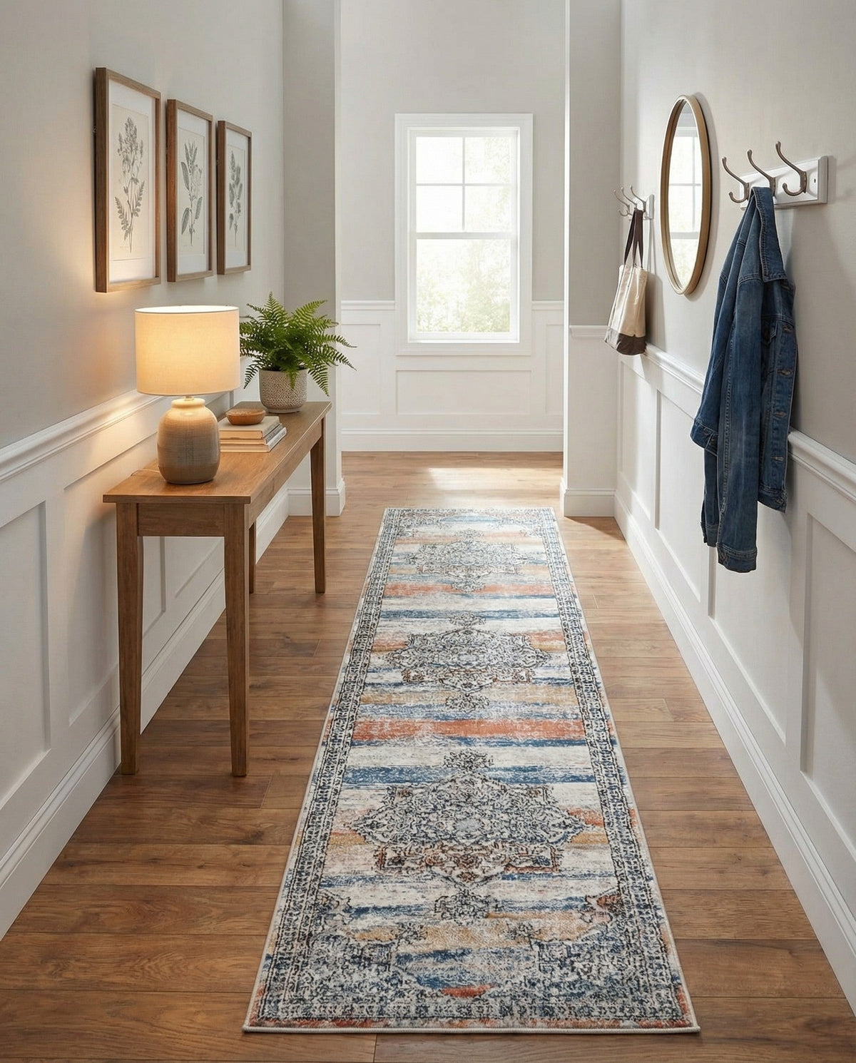 Mykonos Manor Collection Area Rug -  Tinos (Multi) Runner Multi  lifestyle 102
