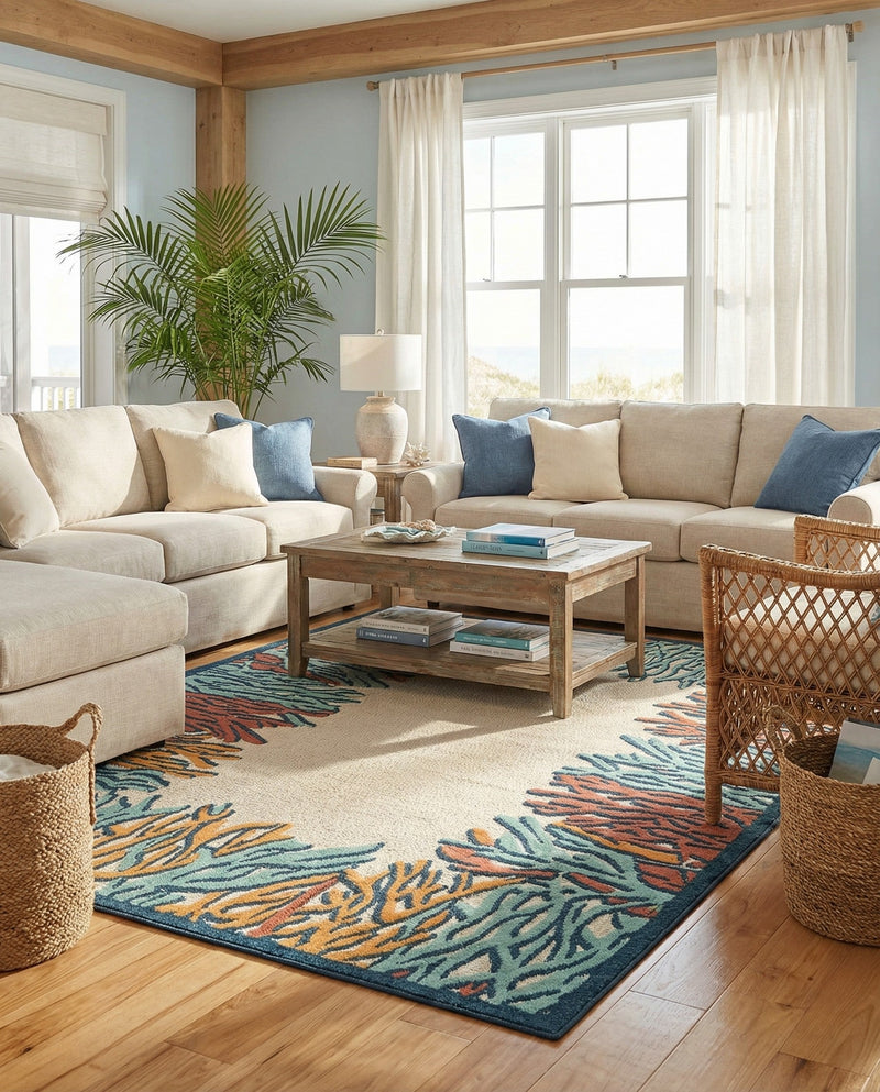 Caribbean Terrace Collection Area Rug -  Tortola Rectangle Multi  lifestyle 5