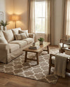 Lattice Gardens Collection Area Rug -  Bloomfield (Light Brown) Rectangle Light Brown  lifestyle 11
