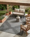 Urban Terrace Collection Area Rug -  Chelsea (Charcoal Gray) Rectangle Charcoal Gray  lifestyle 20