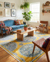 Arcadia Rugs Collection Area Rug -  Atlantis (Yellow) Square Yellow  lifestyle 67