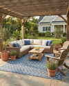 Savannah Pergola Collection Area Rug -  Pergola (Blue) Rectangle Blue  lifestyle 14
