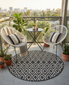 Urban Oasis Rugs Collection Area Rug -  Boulevard (Charcoal Gray) Round Charcoal Gray  lifestyle 20