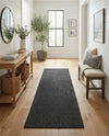 Trellis Wool Collection Area Rug - Cobbles Runner Black  lifestyle 72