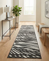 Urban Terrace Collection Area Rug -  Queens Runner Black and White  lifestyle 66