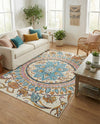 Patio Heritage Collection Area Rug - Tuscany Rectangle Multi  lifestyle 8