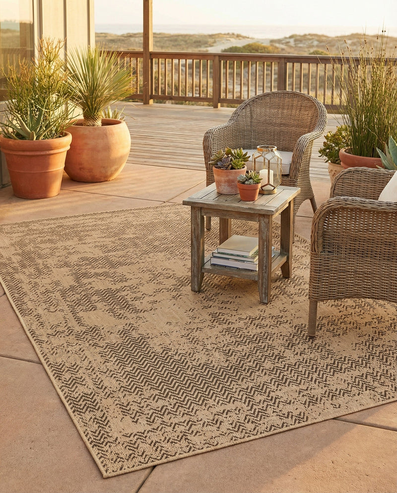 Sahara Sands Collection Area Rug -  Tanis Rectangle Natural  lifestyle 3