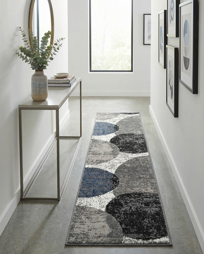Copenhagen Edge Collection Area Rug -  Amager Runner Multi  lifestyle 50