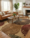 Bistro Lounge Collection Area Rug -  Cappuccino Rectangle Beige  lifestyle 24