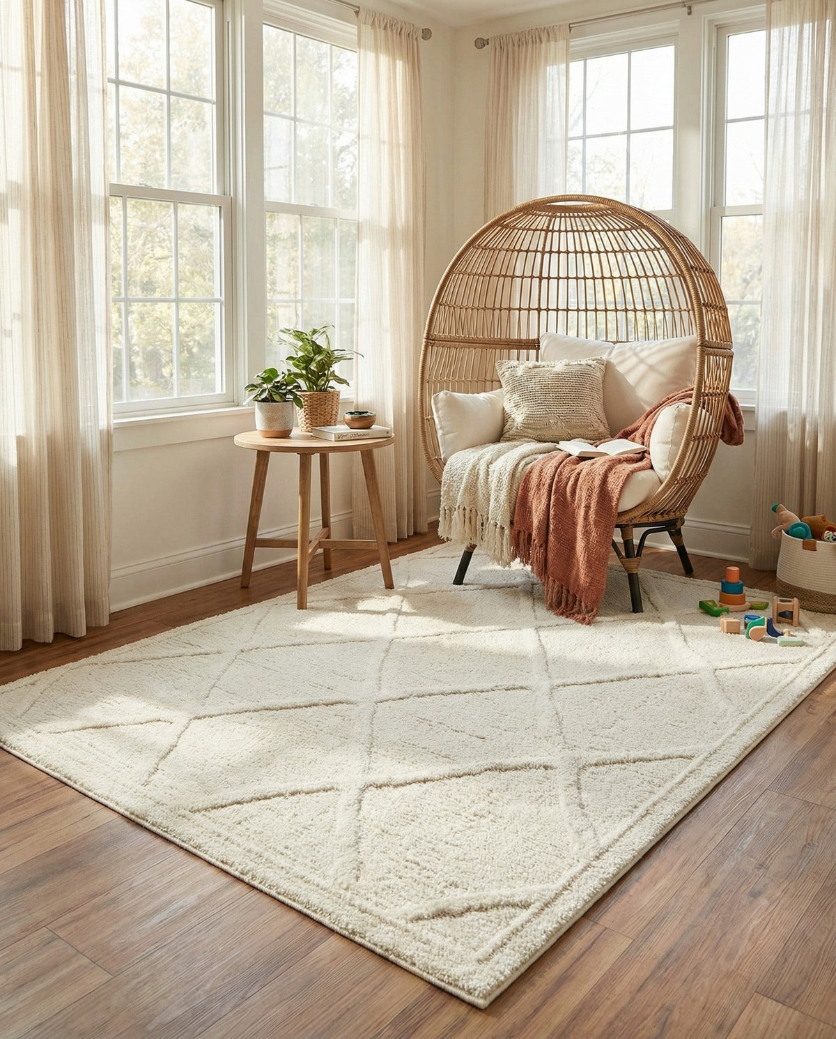 Trellis Haven Collection Area Rug - Havenwood Rectangle Ivory  lifestyle 30