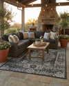 Patio Heritage Collection Area Rug - Savannah (Charcoal Gray) Rectangle Charcoal Gray  lifestyle 24